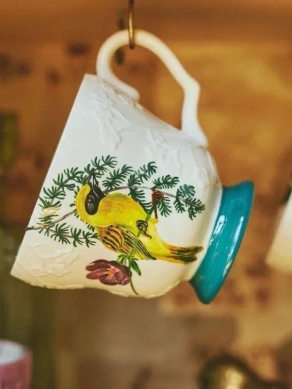NWT Anthropologie Nathalie Lete Marais Bird Stoneware Mug